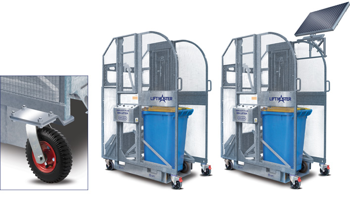 All Terrain (off-road) wheel upgrade, galvanised upgrade or solar powered upgrade options