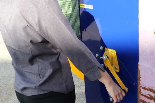 Liftmaster's Ecolift bin lifter and tipper crank handle