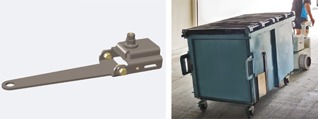 Powered tug U-bolt adaptor hitch