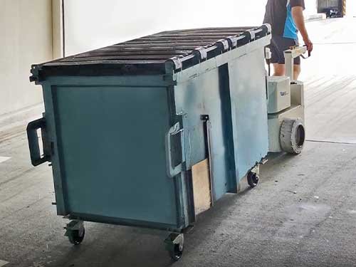 Tow Rubbish Bins up Ramps with the Tug Rise