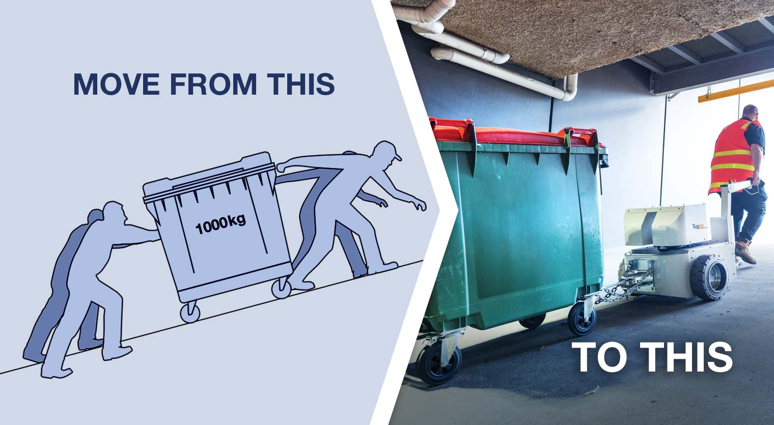 Tug Rise 1T - Move bins on steep driveways